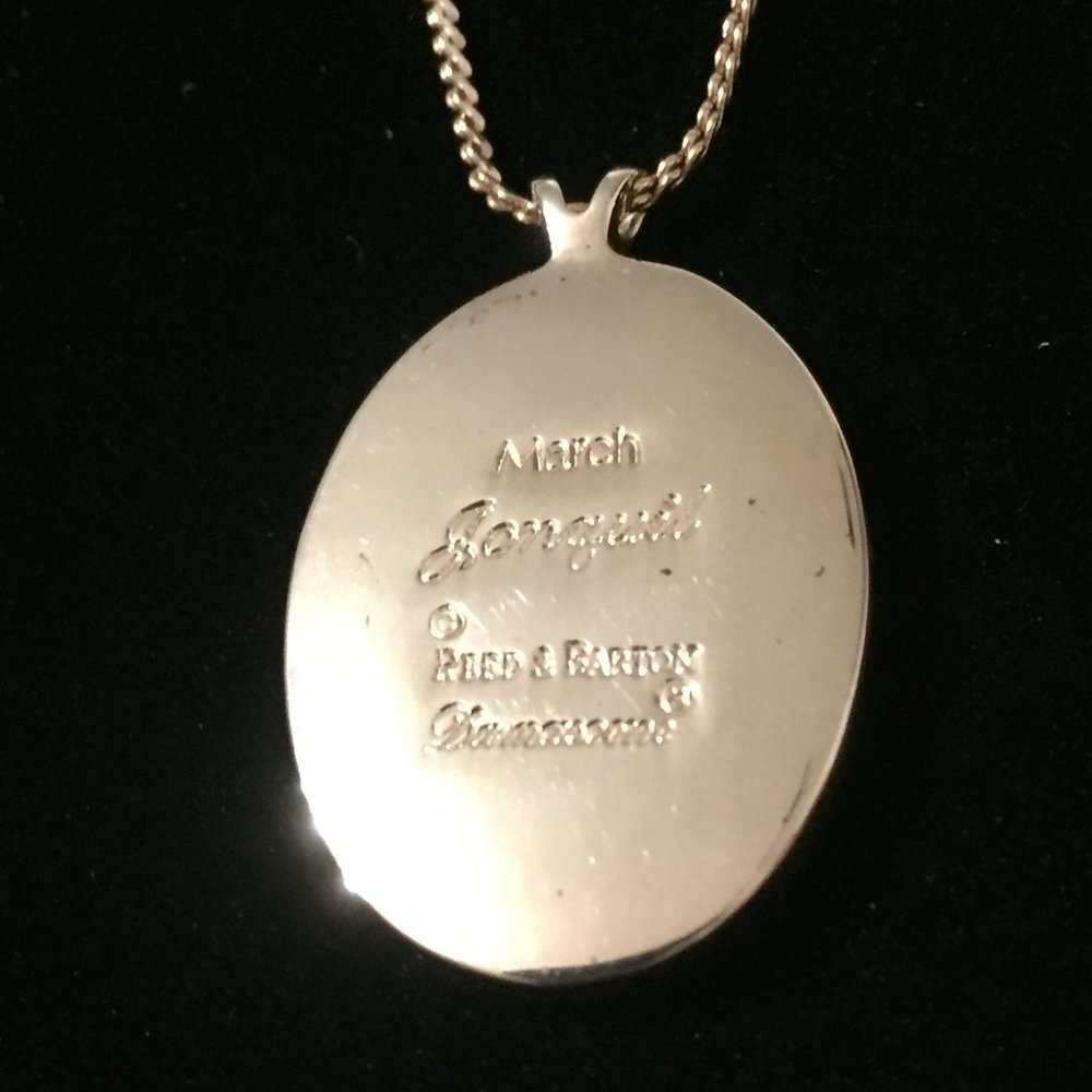 Vintage Reed & Barton Damascense Pendant Necklace - Picture 2 of 3